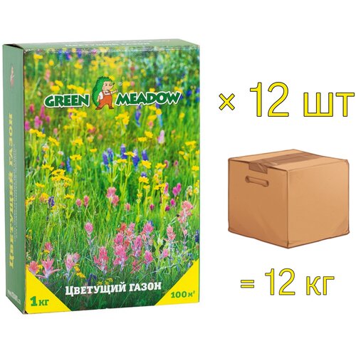 Семена газона цветущий (мавританский) GREEN MEADOW, 1 кг х 12 шт (12 кг) 12929р