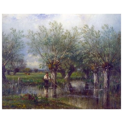       (Willows, with a Man Fishing)    37. x 30. 1190