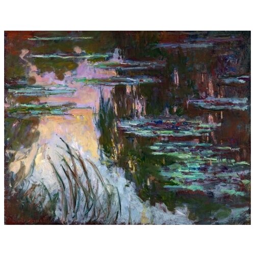     ,   (Water-Lilies, Setting Sun)   64. x 50.,  2370   