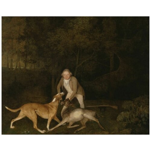    ,  ,       (1800) (Freeman, the Earl of Clarendon's gamekeeper, with a dying doe and hound)   38. x 30. 1200
