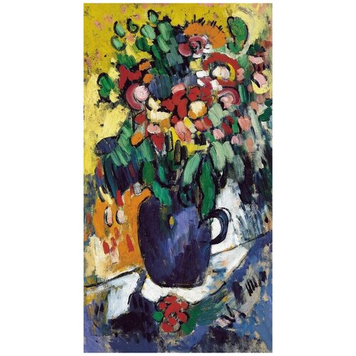         (Bouquet in blue vase) 5   40. x 74.,  2310   