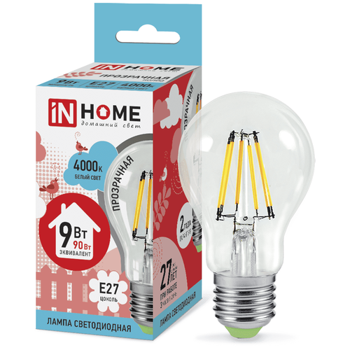����� ������������ LED-A60-deco 9�� 230� �27 4000� 810�� ���������� IN HOME 4690612008073 (�������� 10 ��) 1250�