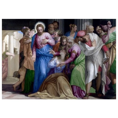      (Christ addressing a Kneeling Woman)   71. x 50.,  2580   