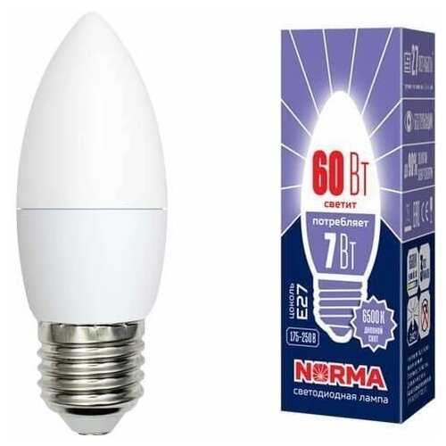   E27 7W 6500K  LED-C37-7W/DW/E27/FR/NR UL-00003797 306