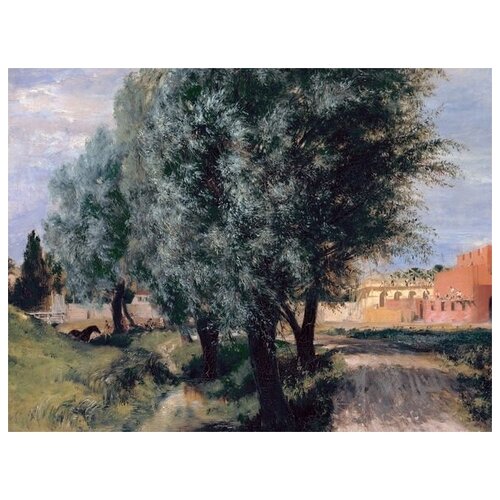          (Willows on the background of the building under construction)    67. x 50.,  2470   