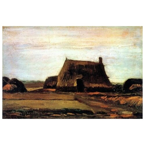       (Farm with Stacks of Peat)    60. x 40. 1950