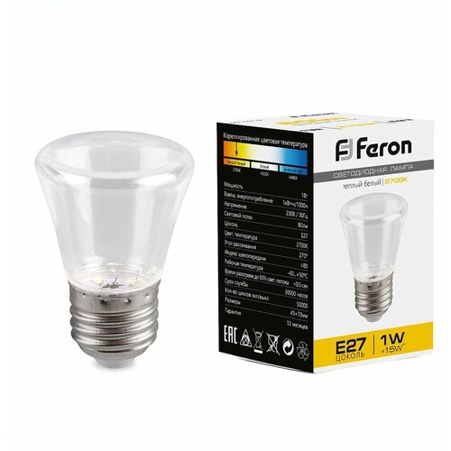 ����� ������������ Feron LB-372 ����������� ���������� E27 1W 2700K 55�