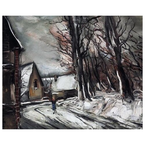      ,  (Enter of the Village, Winter)   37. x 30. 1190