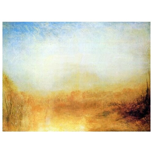         (Landscape with River and Distant Mountains) Ҹ  54. x 40. 1810