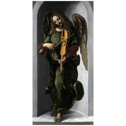       (An Angel in Green with a Vielle)    30. x 61. 1690