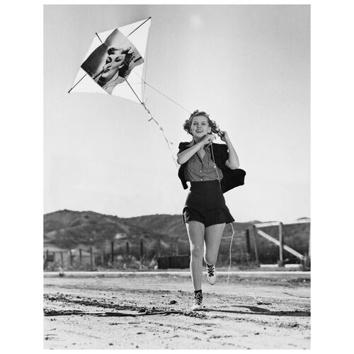        (A girl with a kite) 30. x 39. 1210