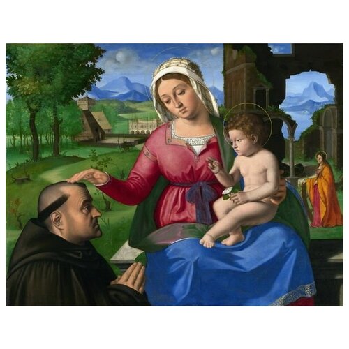        (The Virgin and Child with a Supplicant)   64. x 50.,  2370   
