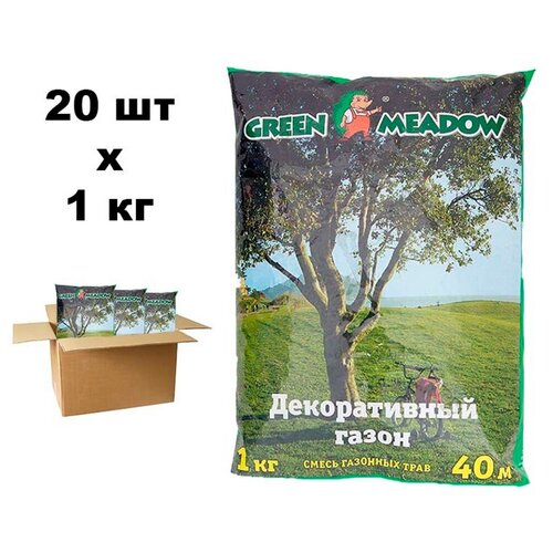 Семена газона GREEN MEADOW Декоративный газон для затененных мест 20 шт. по 1 кг 9675р