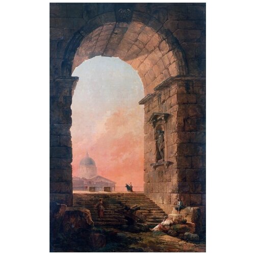             (Landscape with an Arch and The Dome of St Peter's in Rome)   40. x 64. 2060