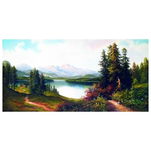        (The lake in the woods) 1 61. x 30.,  1690   