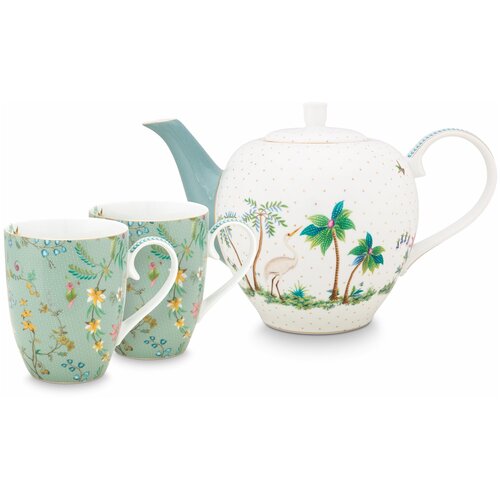 ����� �� 3-� ��������� ��� �������� Pip Studio Jolie Flowers Blue: 2 ������ 350 ��, ������ 1,6 �, 51.020.115 12990�