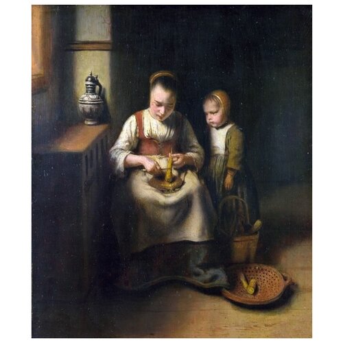       (A Woman scraping Parsnips, with a Child standing by her)   50. x 59. 2250