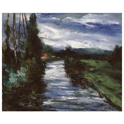        (Landscape with a river)   61. x 50.,  2300   