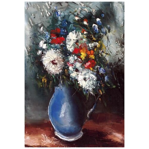         (Bouquet in blue vase) 6   30. x 44.,  1330   