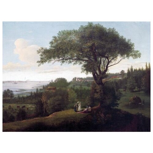          (Neighborhoods of St. Petersburg with a view of the Kronstadt)   54. x 40. 1810