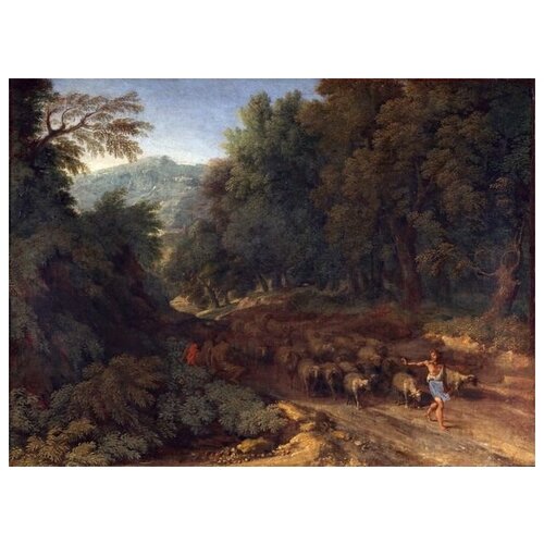          (Landscape with a Shepherd and his Flock)   68. x 50.,  2480   