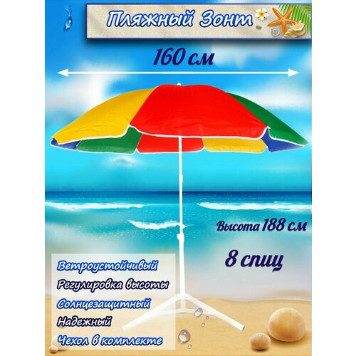 Зонт пляжный садовый синий 959р