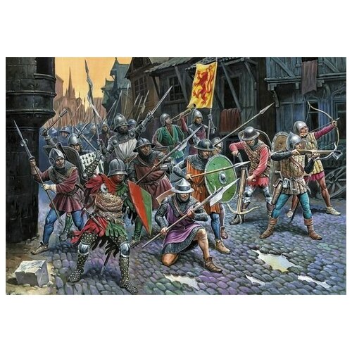      (The Hundred Years War) 43. x 30. 1290