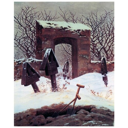       ( ) (Cemetery in the Snow (Winter Landscape)    50. x 62. 2320
