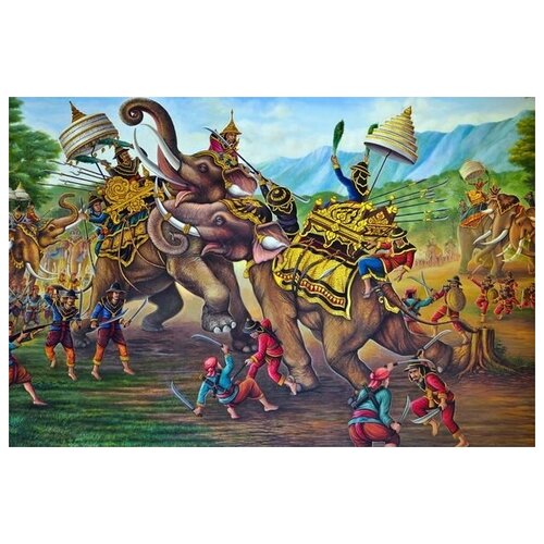 ������ �� ������ ����� (Elephants) �2 45��. x 30��. 1340�