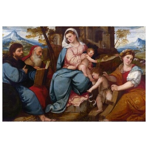         ( The Madonna and Child with Saints)   (  ) 45. x 30. 1340