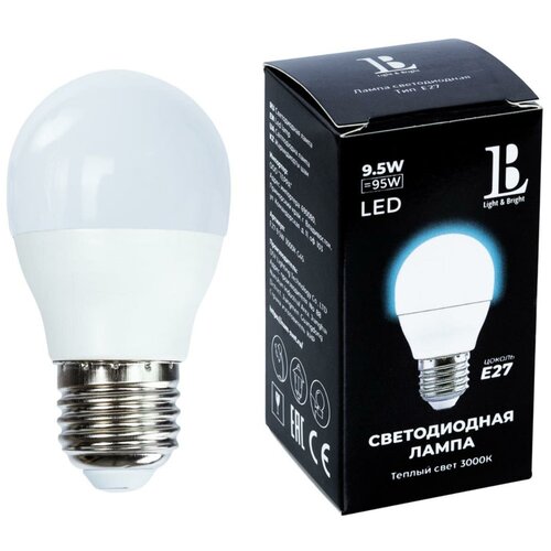 E27-9,5W-3000K-G45 ����� LED (����� �������) L&B 151�