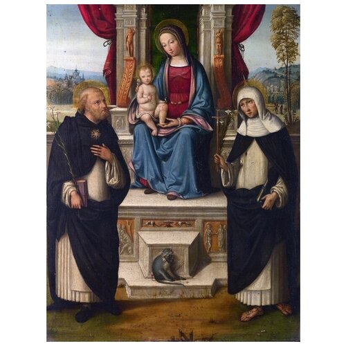         ( The Virgin and Child with Saints)   40. x 53. 1800