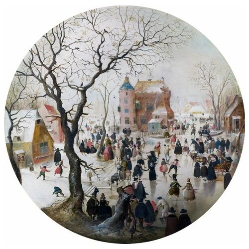            (A Winter Scene with Skaters near a Castle)   51. x 50.,  2030   