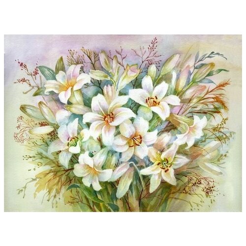       (Bouquet of white flowers) 5 67. x 50. 2470