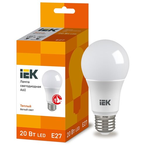   LED IEK , E27, A60, 20 , 3000 K,   1923