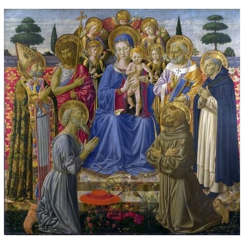        ( The Virgin and Child Enthroned among Angels and Saints)   63. x 60. 2670
