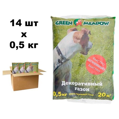 Семена газона GREEN MEADOW Быстровосстанавливающийся газон 14 шт по 500 г 3583р
