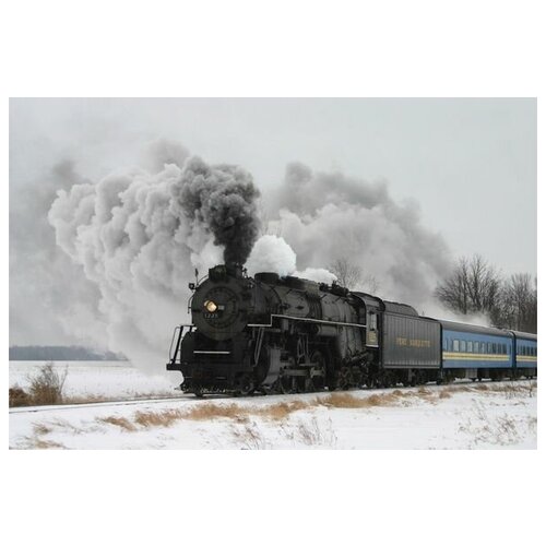        (Winter landscape with a train) 45. x 30. 1340