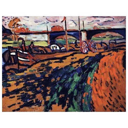         (The road leading to the bridge)   65. x 50.,  2410   