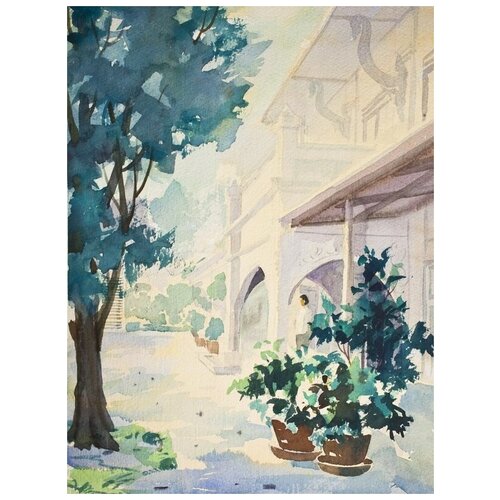       (Plants around the house) 40. x 53. 1800