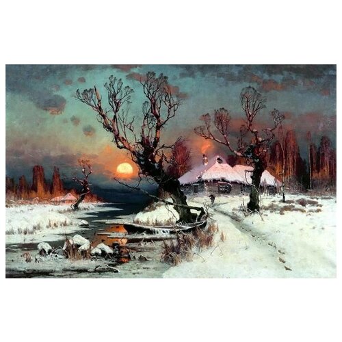       (Sunset in the winter) 3   62. x 40. 2010