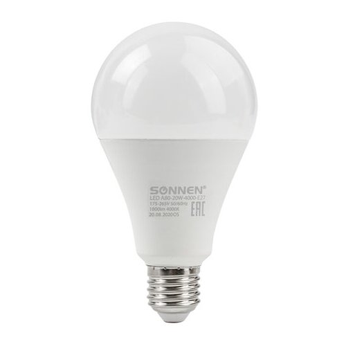   SONNEN, 20 (150) ,  27, ,  , 30000 , LED A80-20W-4000-E27, 454922 162