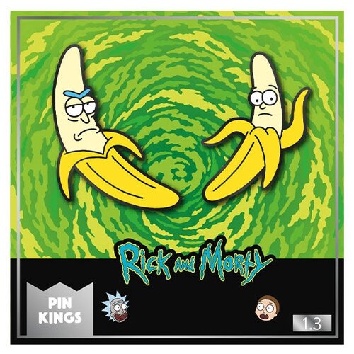 Значок Pin Kings Рик и Морти 1.3 Банан - набор из 2 шт 1250р