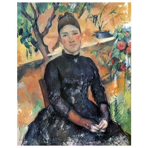         (Madame Cezanne in the Greenhouse)   40. x 50.,  1710   