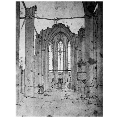      2 (The ruins of the church)    40. x 53. 1800