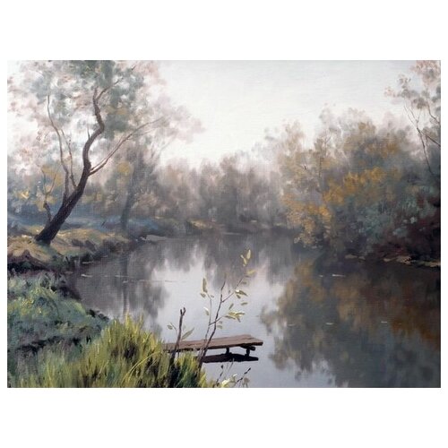       (The river in the woods) 11 53. x 40. 1800