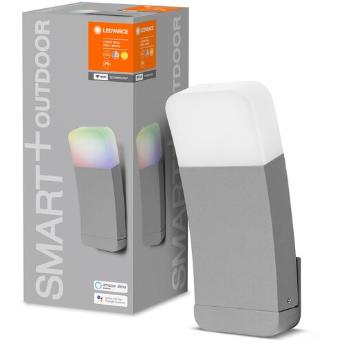 SMART OUTDOOR WI-FI CURVE WALL RGBW 3000K SILV (������. ���, 9W, 93x100x248, 520 lm)-LEDVANCE 6672�