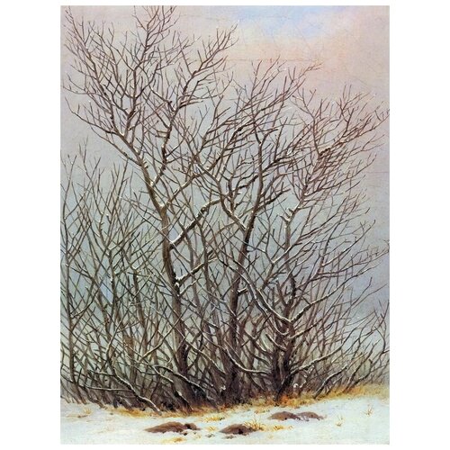          (Trees and shrubs in the snow)    40. x 53.,  1800   