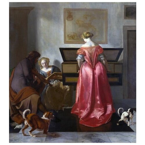           (Two Women and a Man making Music)   50. x 55. 2130