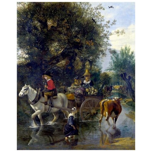         (A Cowherd passing a Horse and Cart in a Stream)   30. x 38. 1200